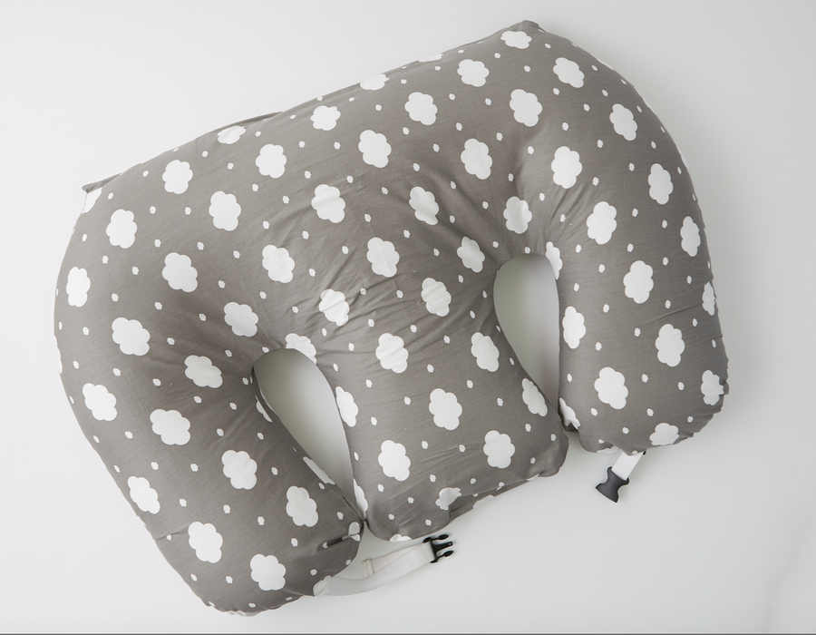 twin feeding pillow cover grey cloud cotton