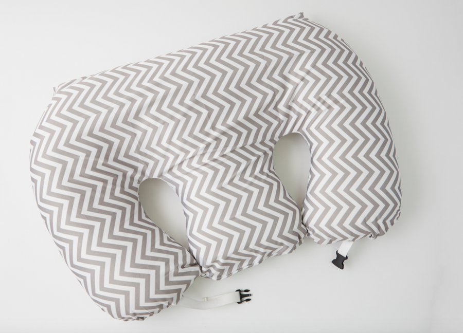 twin feeding pillow cover grey chevron cotton