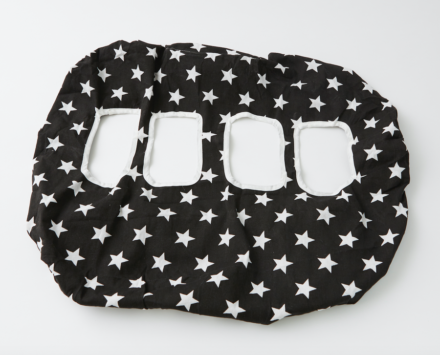 twin trolley liner black star print